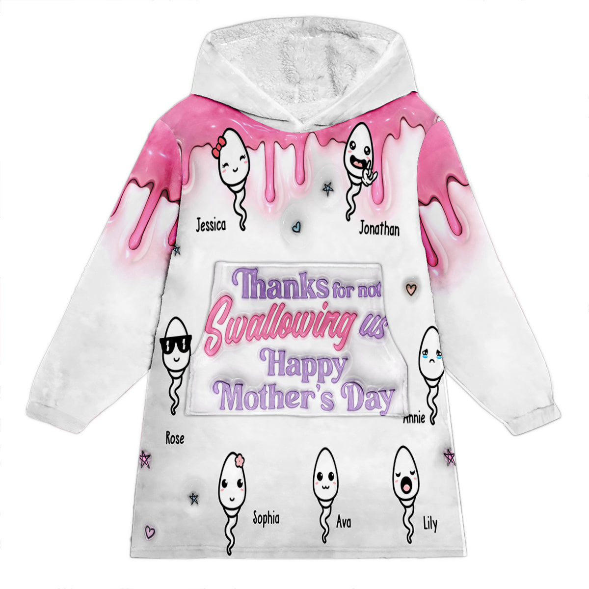 Danke Mama – Personalisierter Mutter-Decken-Hoodie
