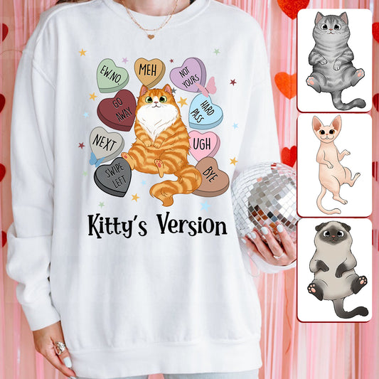Herzförmiges Katzen-T-Shirt und Hoodie (Personalisierte Version)