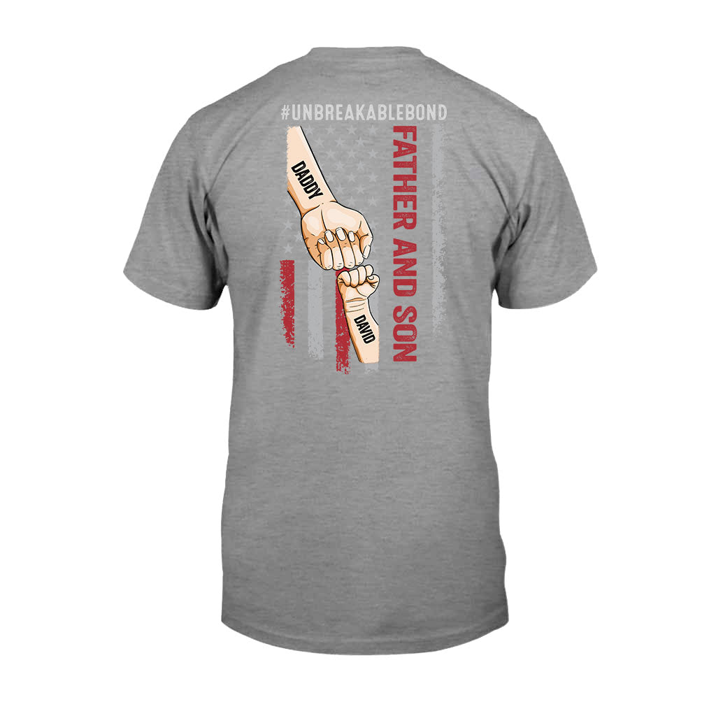 Unzerbrechliches Vater-Sohn-Band – Personalisiertes Vater-T-Shirt und Hoodie