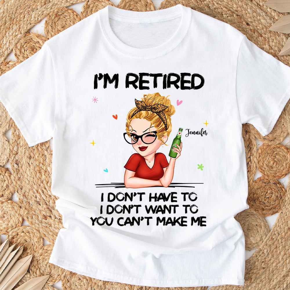 Ich bin im Ruhestand, da kann niemand was machen! – Personalisiertes Rentner-T-Shirt und Hoodie