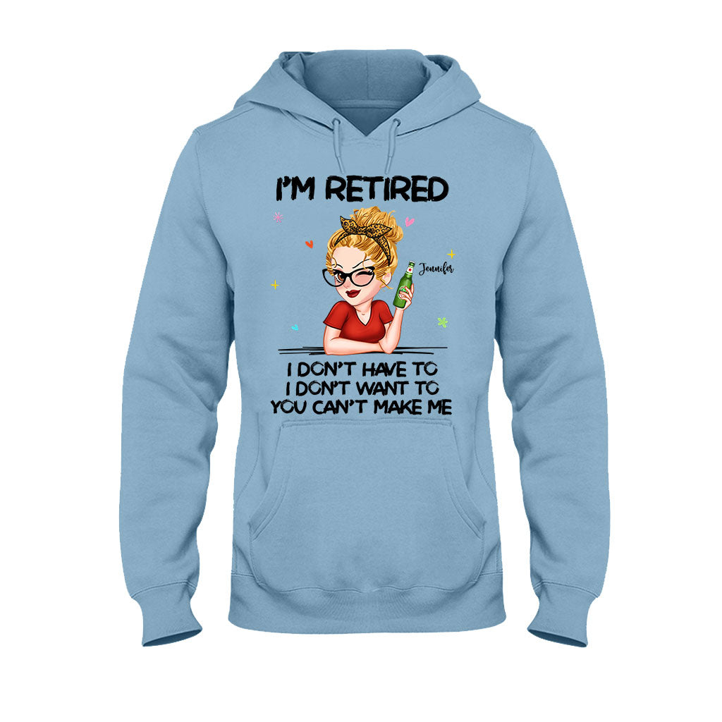 Ich bin im Ruhestand, da kann niemand was machen! – Personalisiertes Rentner-T-Shirt und Hoodie
