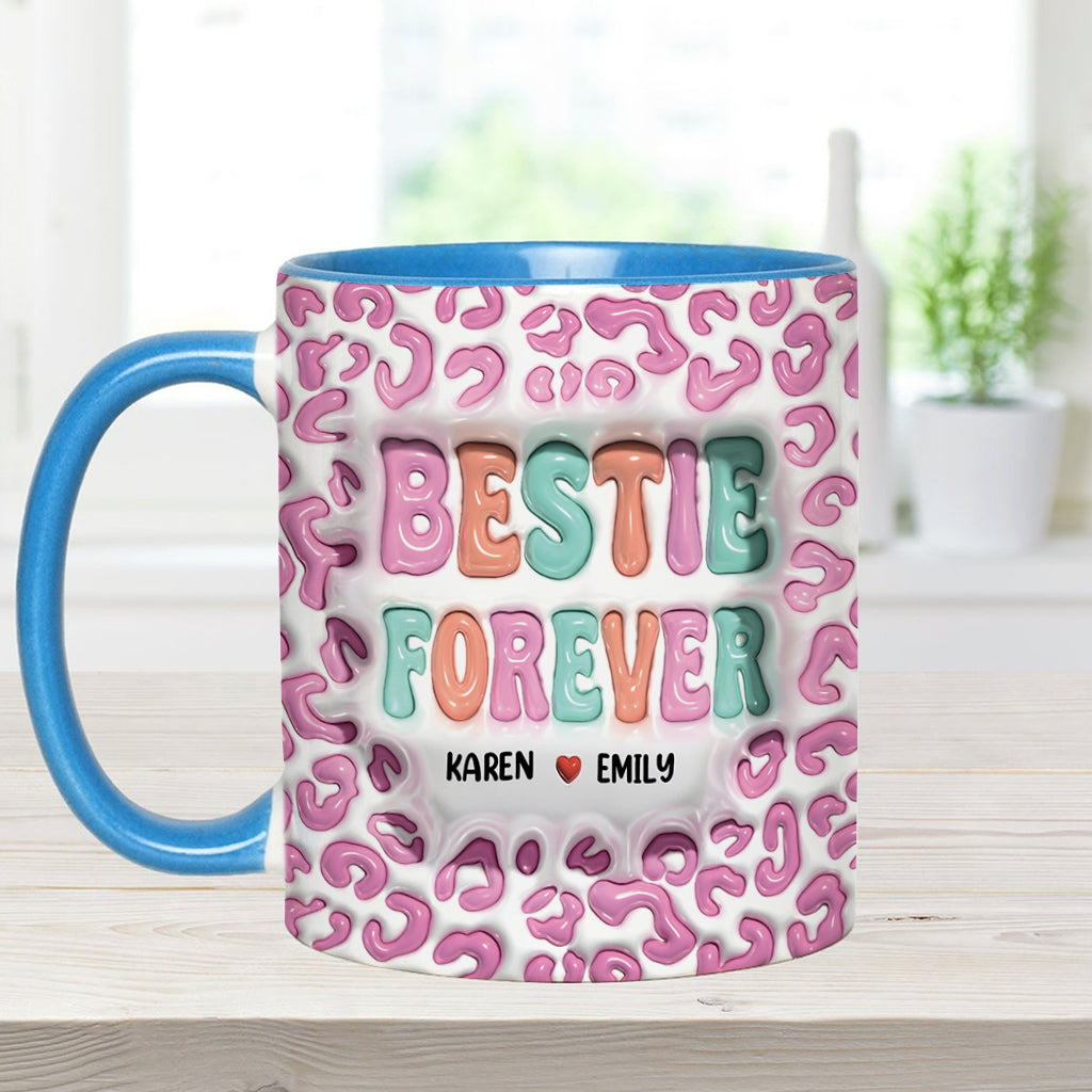 Für immer beste Freundin - Personalisierte Tasse mit dem Aufdruck „Bestie“