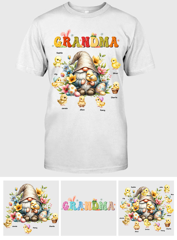 Ostergeschenk für Oma: Wichtel-Motiv – Personalisiertes Oma-T-Shirt und Hoodie