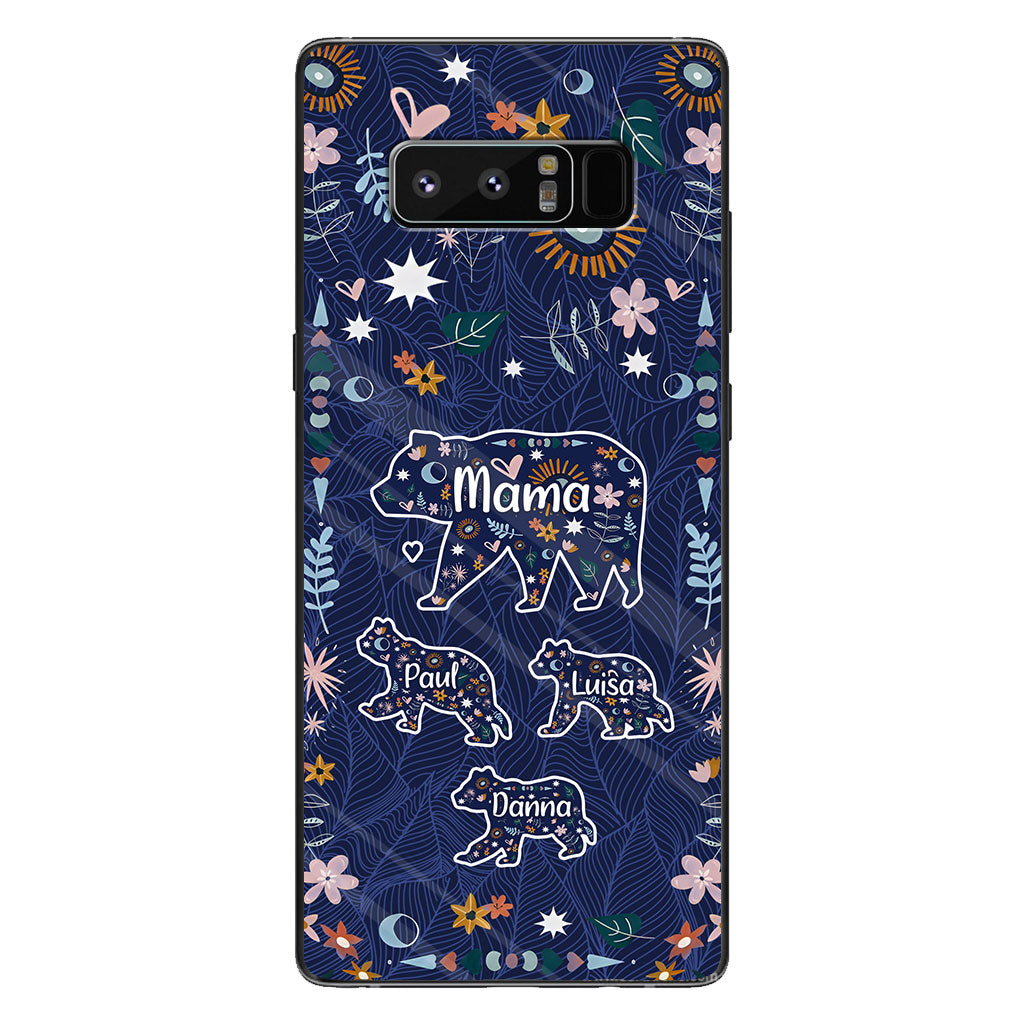 Mama Bear Floral – Personalisierte Handyhülle für Mütter