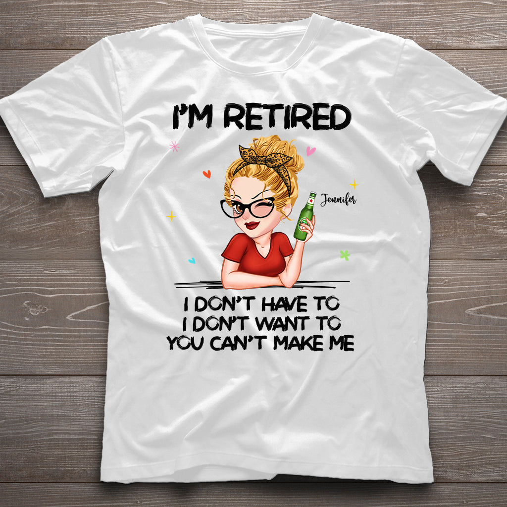 Ich bin im Ruhestand, da kann niemand was machen! – Personalisiertes Rentner-T-Shirt und Hoodie