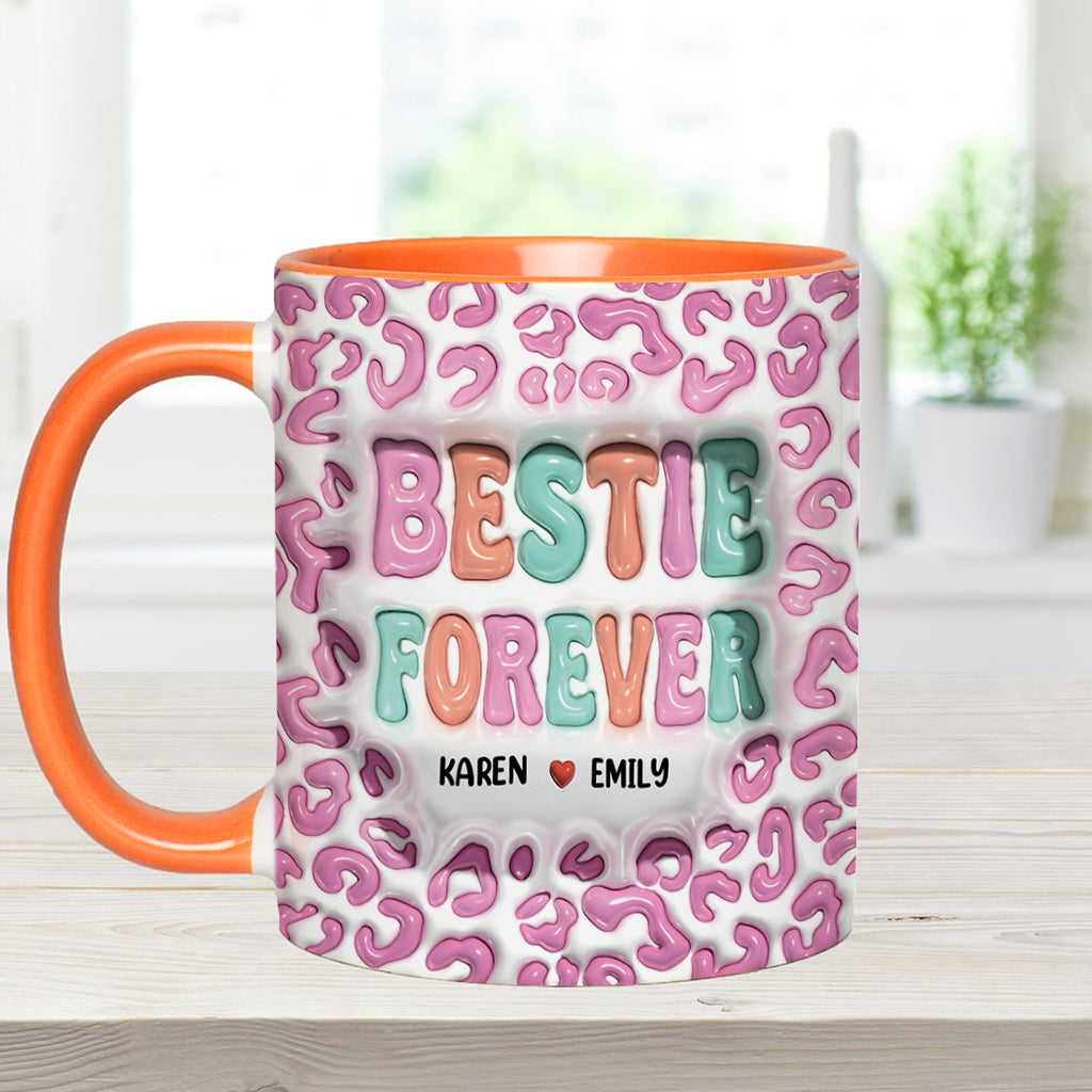 Für immer beste Freundin - Personalisierte Tasse mit dem Aufdruck „Bestie“