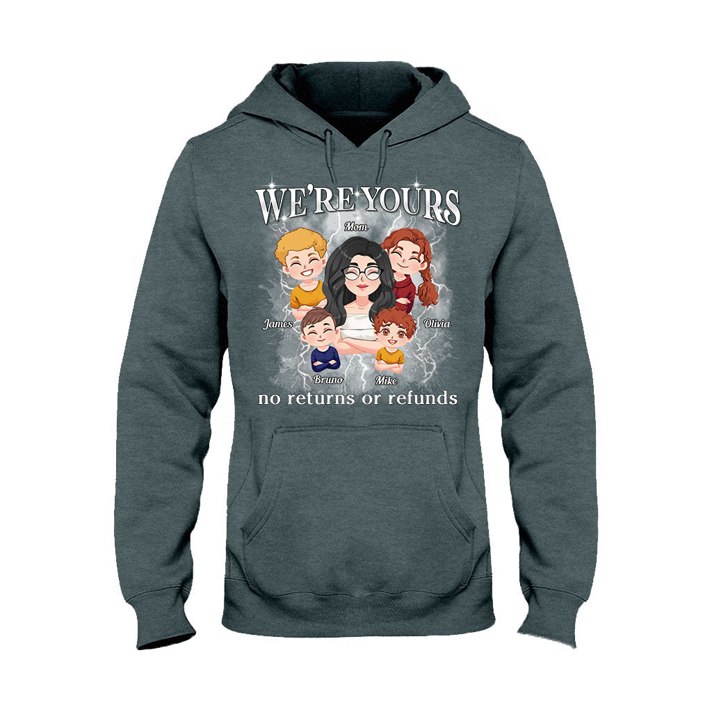 Wir gehören dir – Keine Rückgabe oder Rückerstattung – Chibi Kids Bootleg Rap – Personalisiertes Mutter-T-Shirt und Hoodie