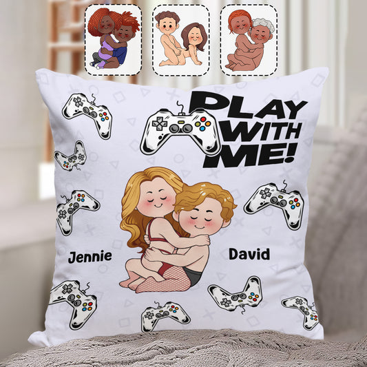 Play With Me - Personalized Video Game Throw Pillow