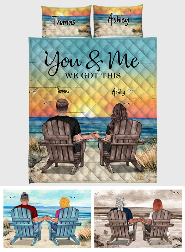 We Got This Twilight Version - Personalized Couple Quilt Set