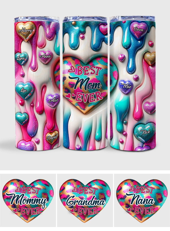 Beste Mama, Oma aller Zeiten – Personalisierter schlanker Trinkbecher für Mütter