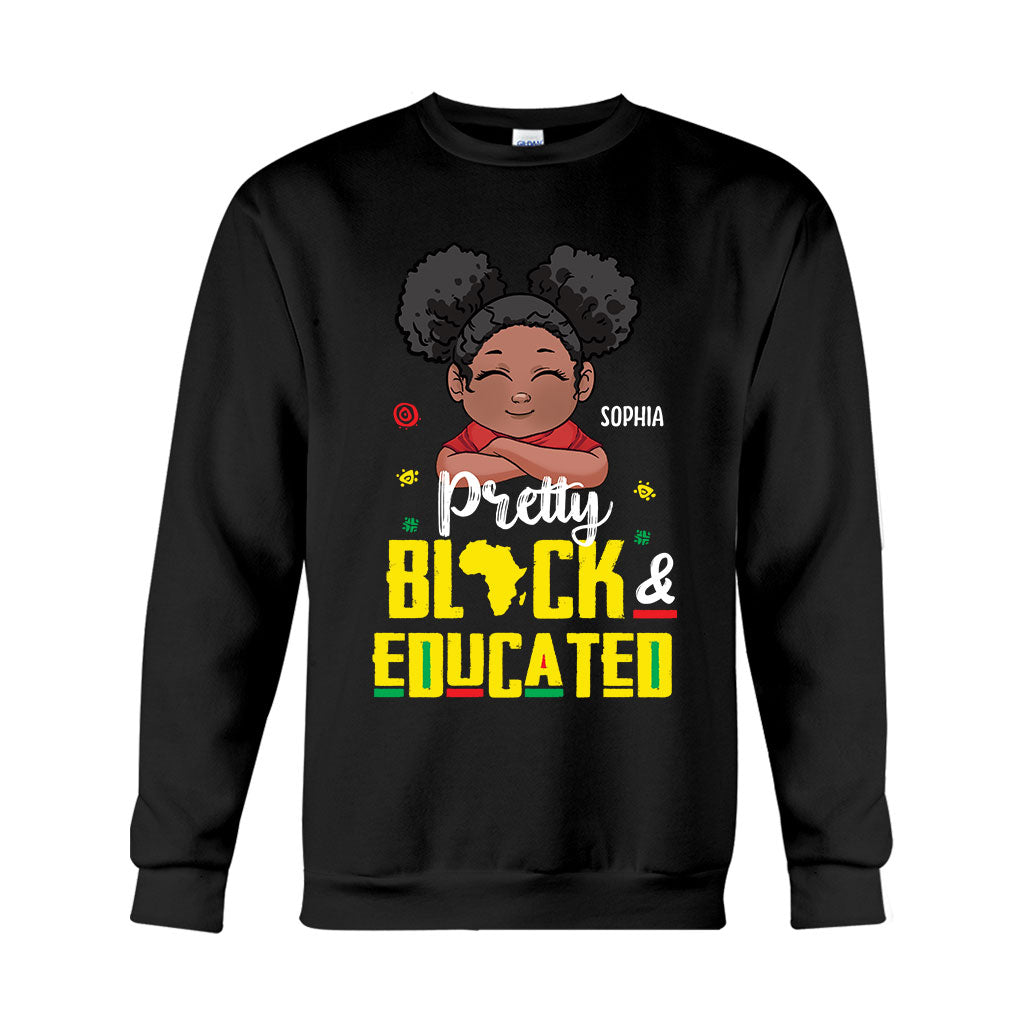 Hübsch, schwarz und gebildet – personalisiertes T-Shirt und Hoodie für Afroamerikanerinnen