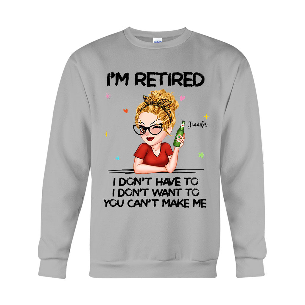 Ich bin im Ruhestand, da kann niemand was machen! – Personalisiertes Rentner-T-Shirt und Hoodie
