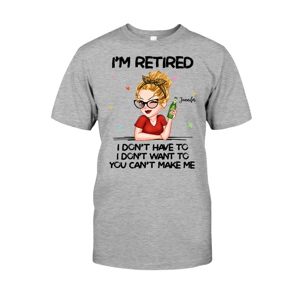 Ich bin im Ruhestand, da kann niemand was machen! – Personalisiertes Rentner-T-Shirt und Hoodie