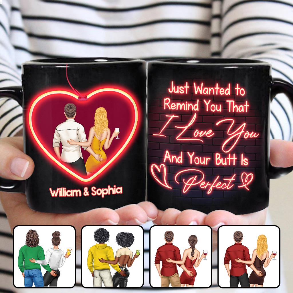 Ich wollte dich nur daran erinnern, dass ich dich liebe – personalisierte Tasse für Paare