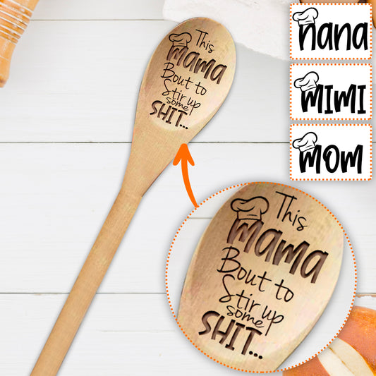 Mama/Oma/Mama... kocht das beste Essen – personalisierter Holzlöffel für Mütter
