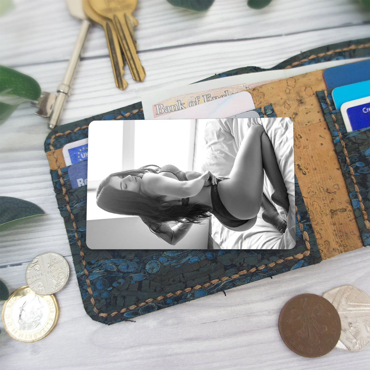 Ich liebe dich – Personalisierte Einsteckkarte für die Geldbörse eines Paares