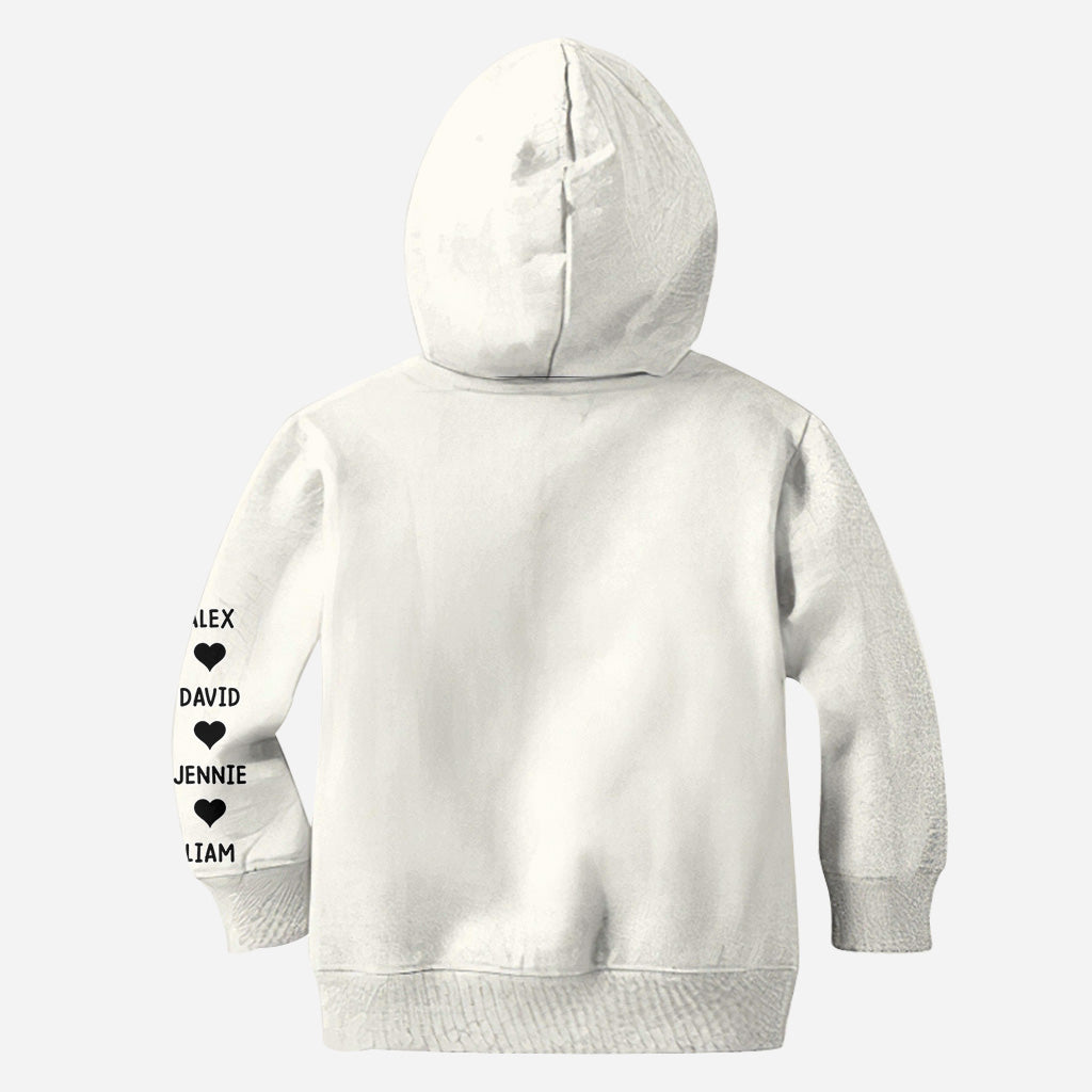 Mama Est. Kids Kindernamen auf den Ärmeln - Personalisiertes Mutter-Shirt mit Rundumdruck