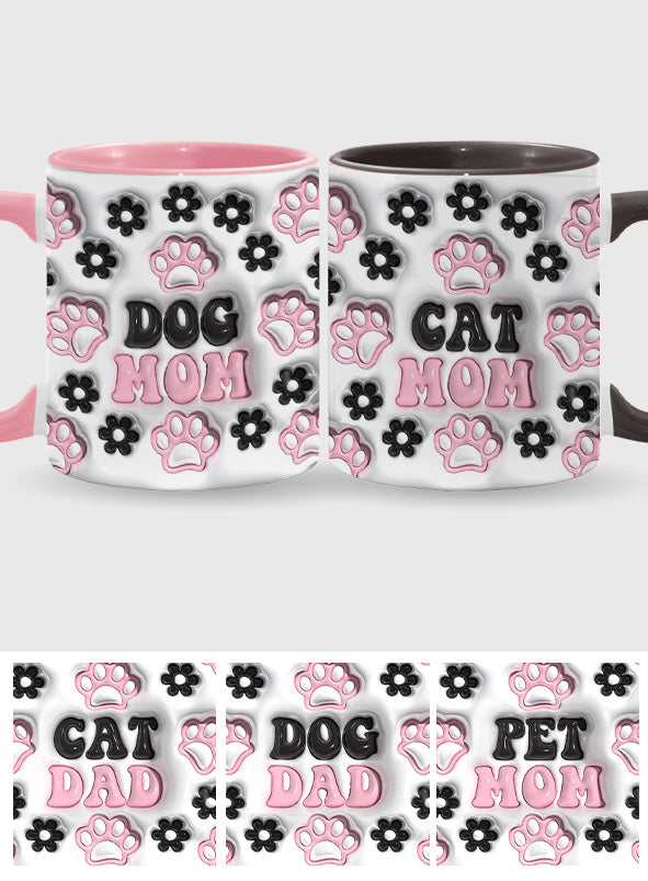 Hundemama, Katzenmama, Hundepapa... - Personalisierte Tasse mit Hundemotiv