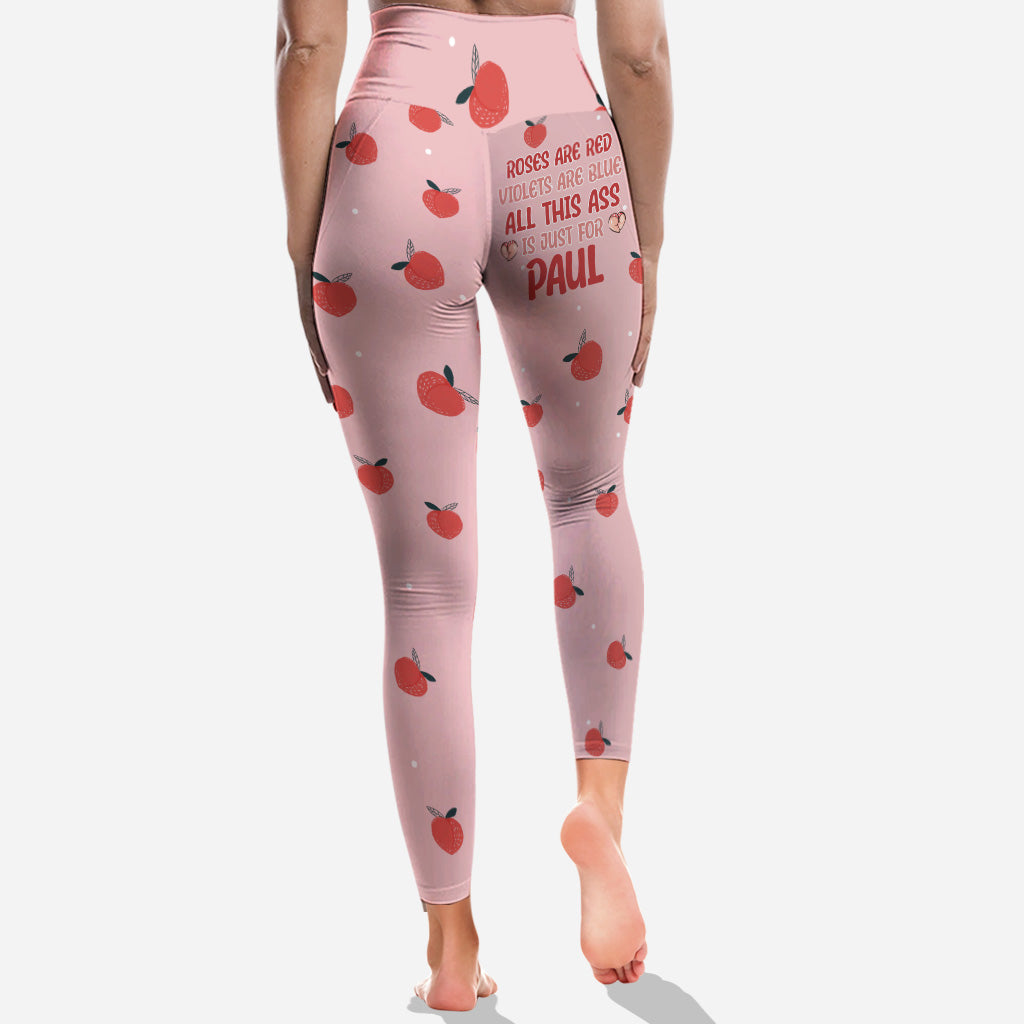 Rosen sind rot, Veilchen sind blau – Personalisierte Leggings für Paare