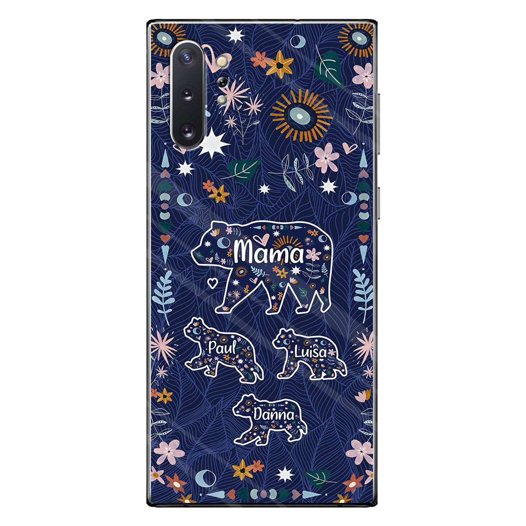 Mama Bear Floral – Personalisierte Handyhülle für Mütter