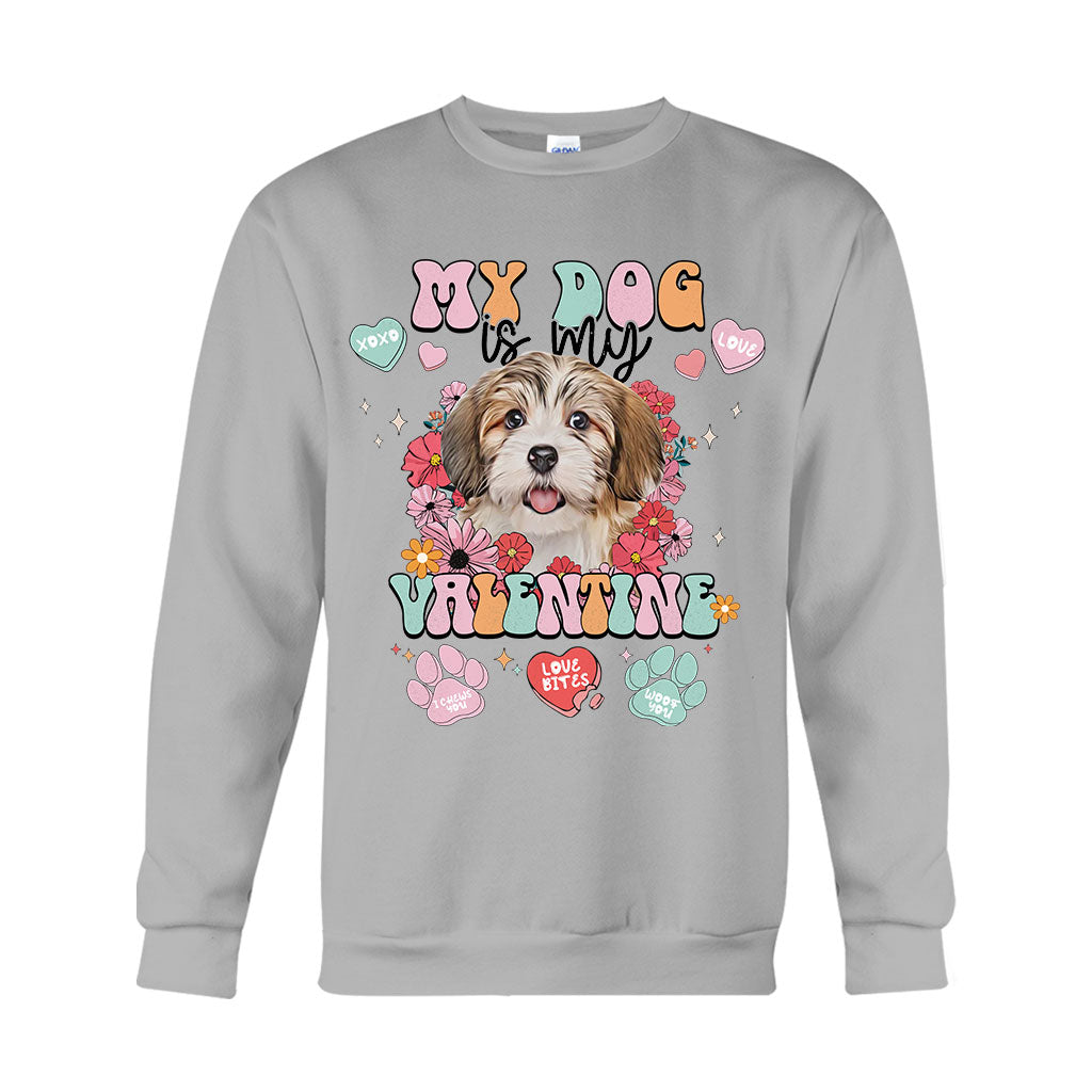 Mein Hund ist mein Valentinsschatz – Personalisiertes Hunde-T-Shirt und Hoodie