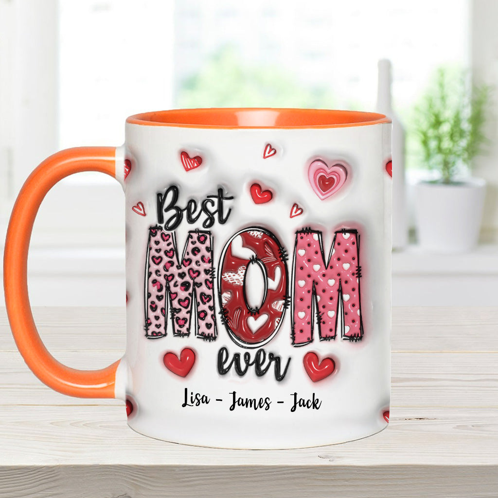 Beste Mama aller Zeiten - Personalisierte Tasse mit Muttermotiv