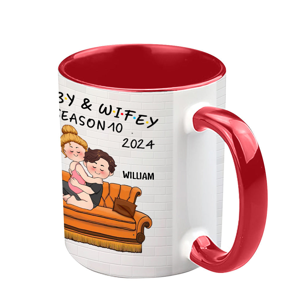 Ehemann & Ehefrau - Personalisierte Tasse mit Ehepaar-Motiv