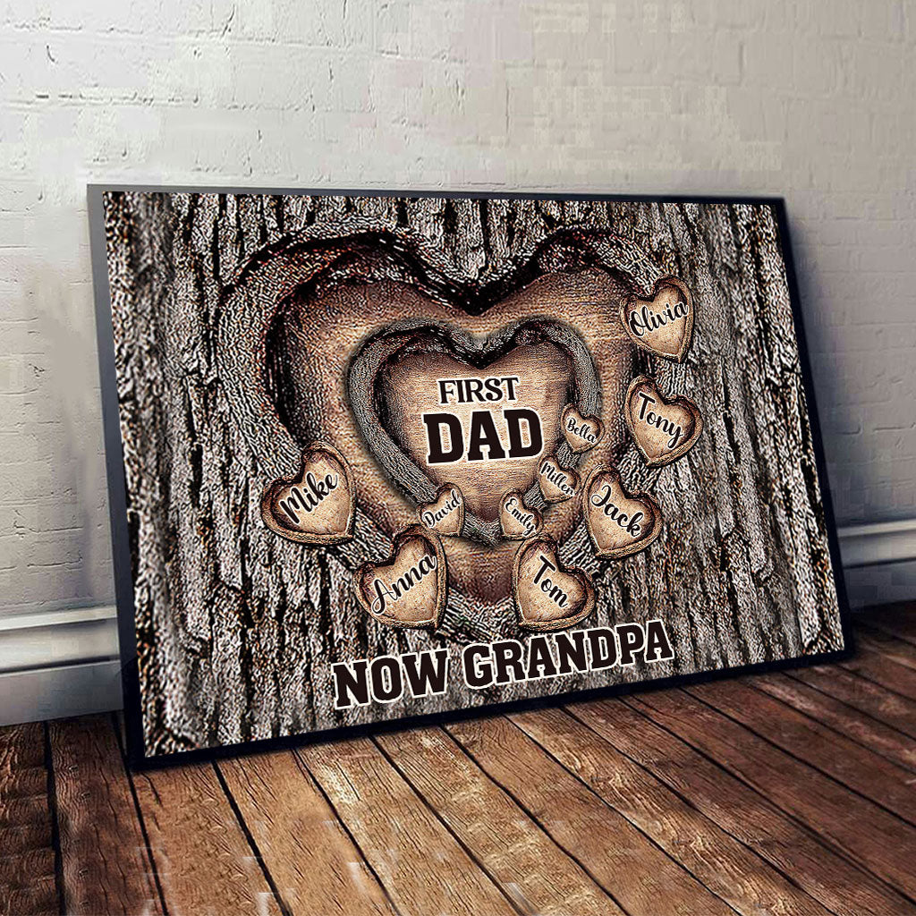 Erst Papa, jetzt Opa – Personalisierte Leinwand und Poster für Väter