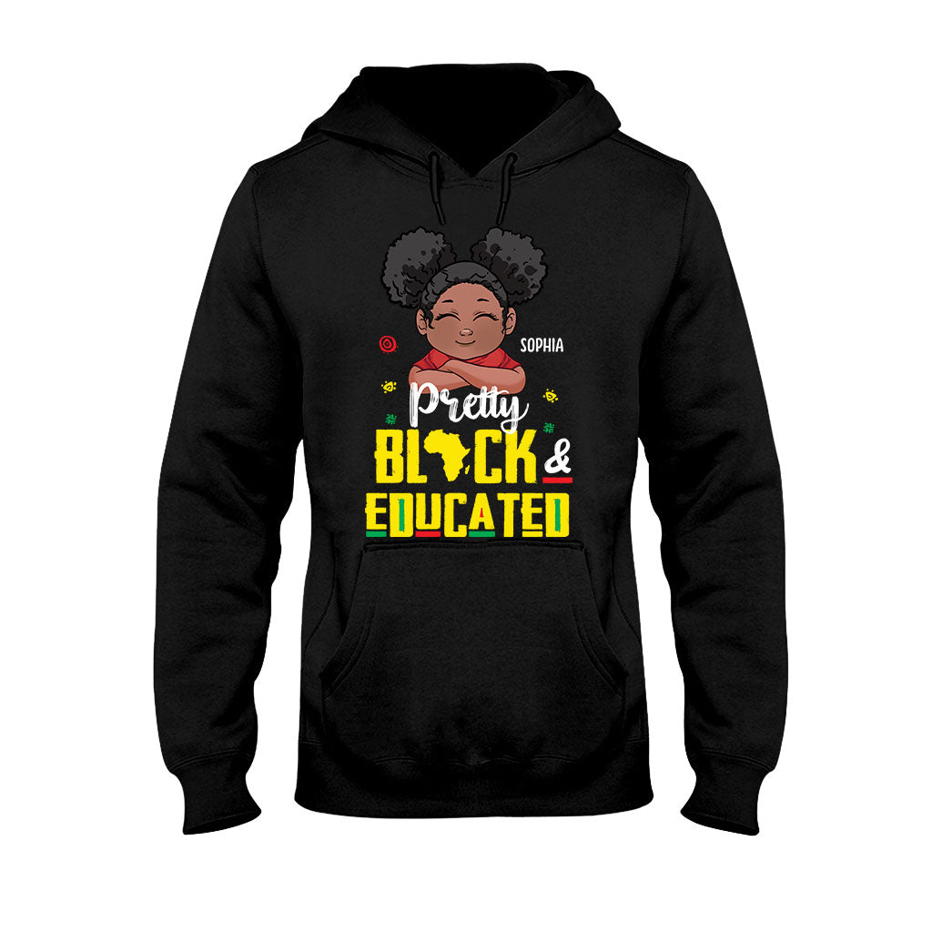 Hübsch, schwarz und gebildet – personalisiertes T-Shirt und Hoodie für Afroamerikanerinnen