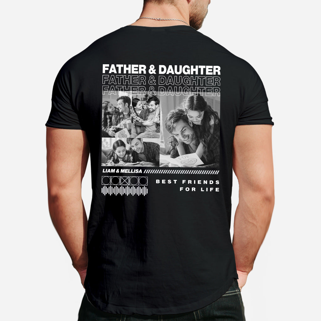 Vater und Sohn, beste Freunde – personalisiertes Vater-T-Shirt und Hoodie