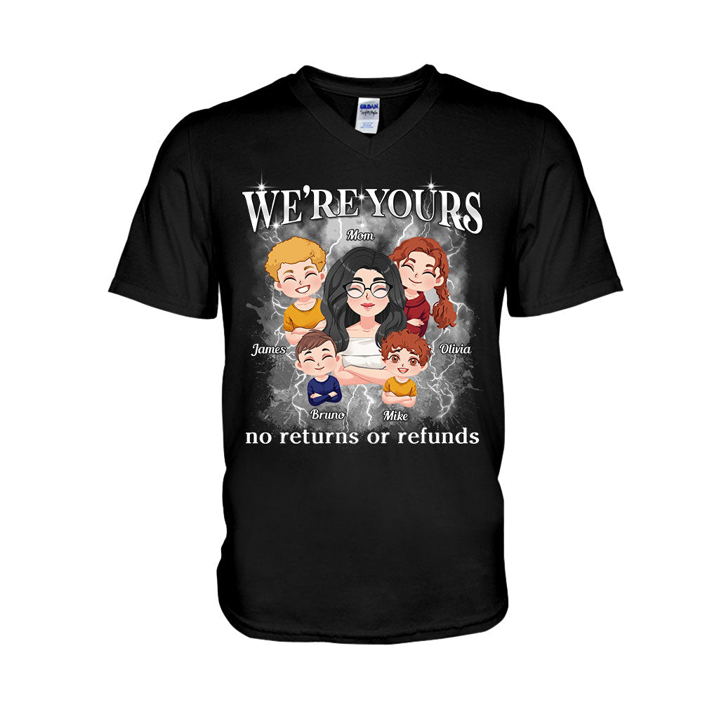 Wir gehören dir – Keine Rückgabe oder Rückerstattung – Chibi Kids Bootleg Rap – Personalisiertes Mutter-T-Shirt und Hoodie