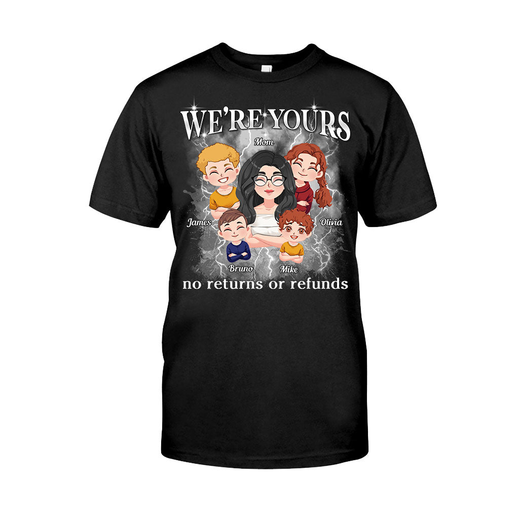 Wir gehören dir – Keine Rückgabe oder Rückerstattung – Chibi Kids Bootleg Rap – Personalisiertes Mutter-T-Shirt und Hoodie
