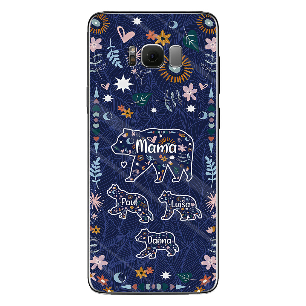 Mama Bear Floral – Personalisierte Handyhülle für Mütter