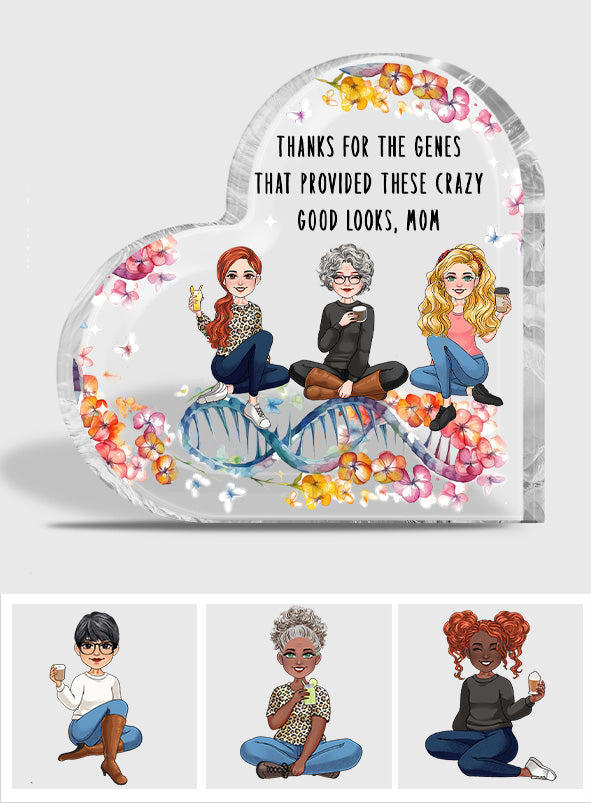 Thanks For The Genes - Personalized Mother Custom Shaped Acrylic Plaque