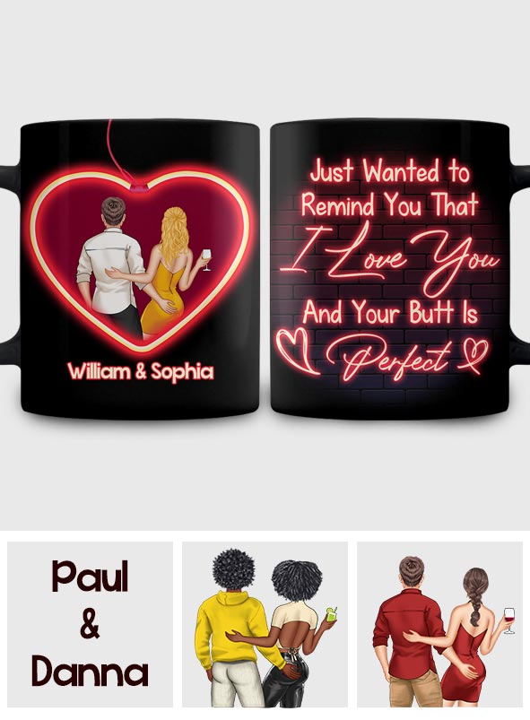 Ich wollte dich nur daran erinnern, dass ich dich liebe – personalisierte Tasse für Paare