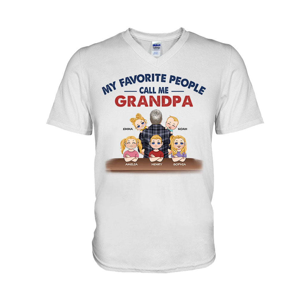 Meine Lieblingsmenschen nennen mich Opa – Personalisiertes Vater-T-Shirt und Hoodie
