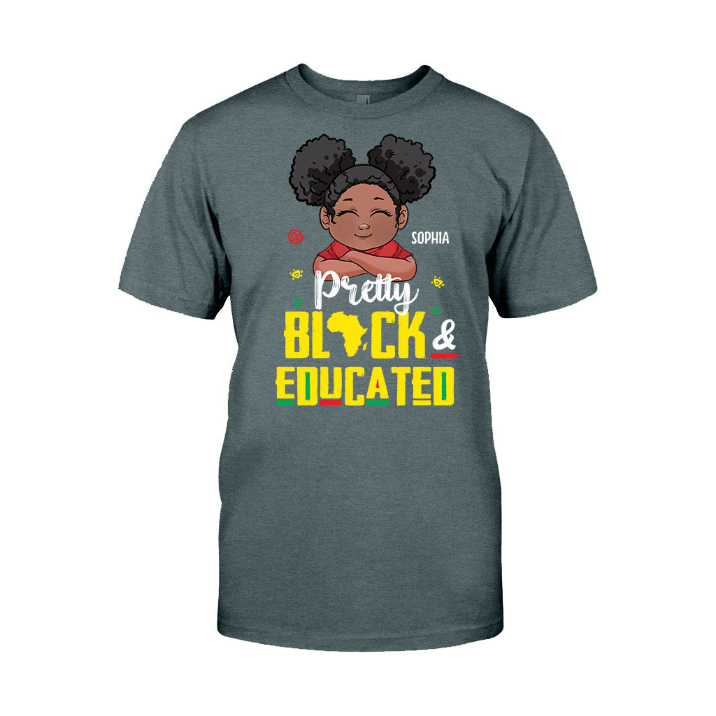 Hübsch, schwarz und gebildet – personalisiertes T-Shirt und Hoodie für Afroamerikanerinnen