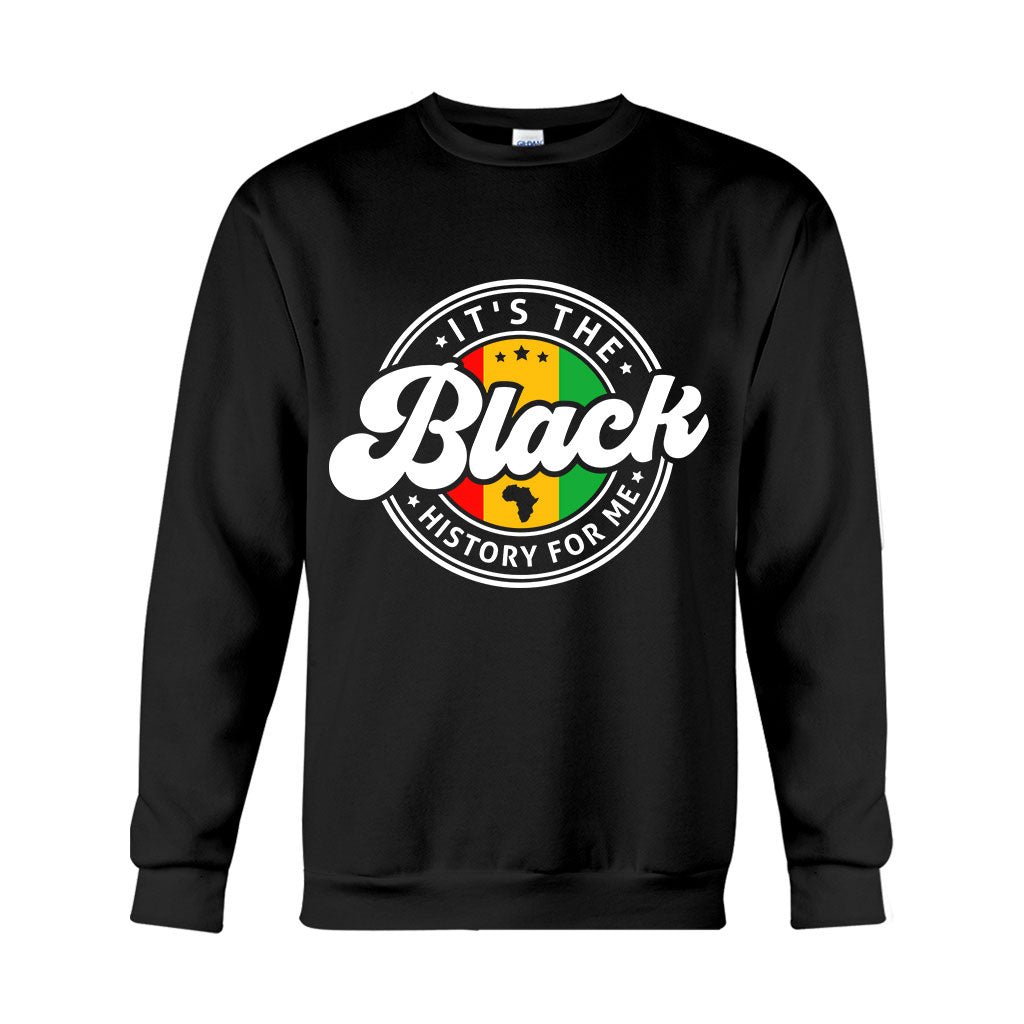 „It's The Black History For Me“ – personalisiertes T-Shirt und Hoodie für Afroamerikaner