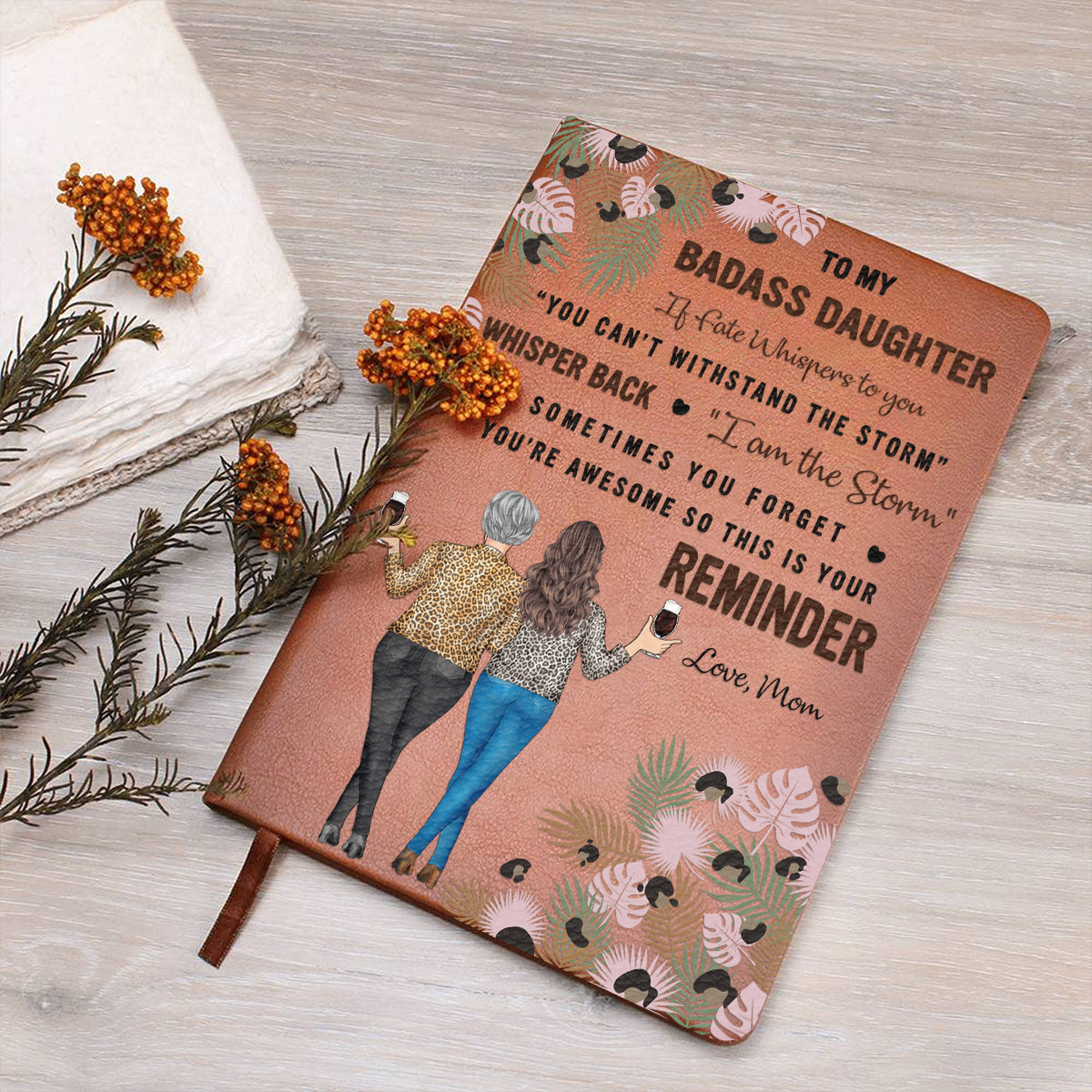 An meine Tochter – Personalisiertes Mutter-Lederjournal