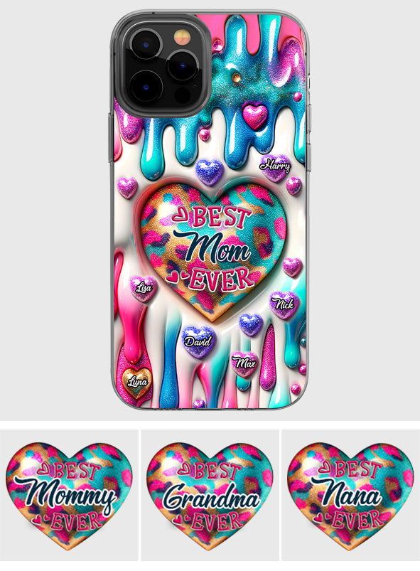 Beste Mama, Oma aller Zeiten – Personalisierte transparente Handyhülle für Mütter