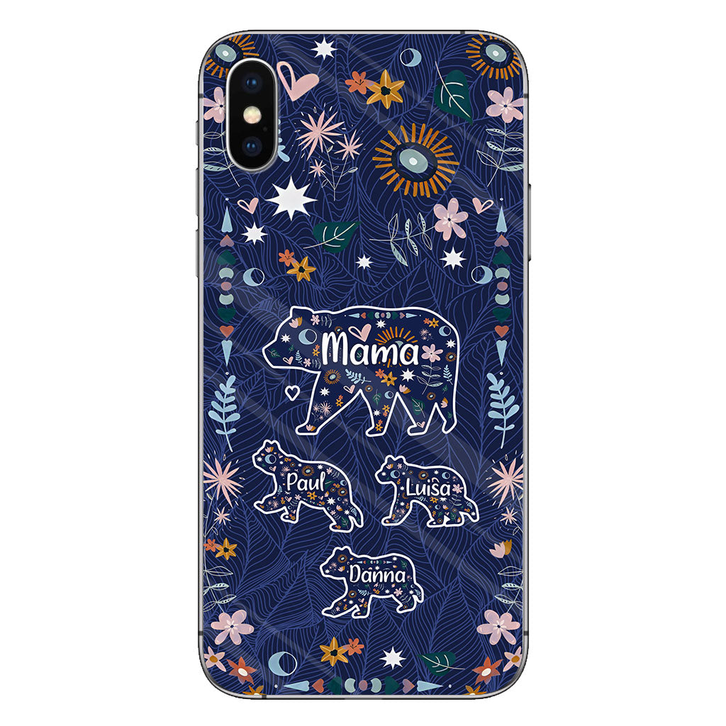 Mama Bear Floral – Personalisierte Handyhülle für Mütter