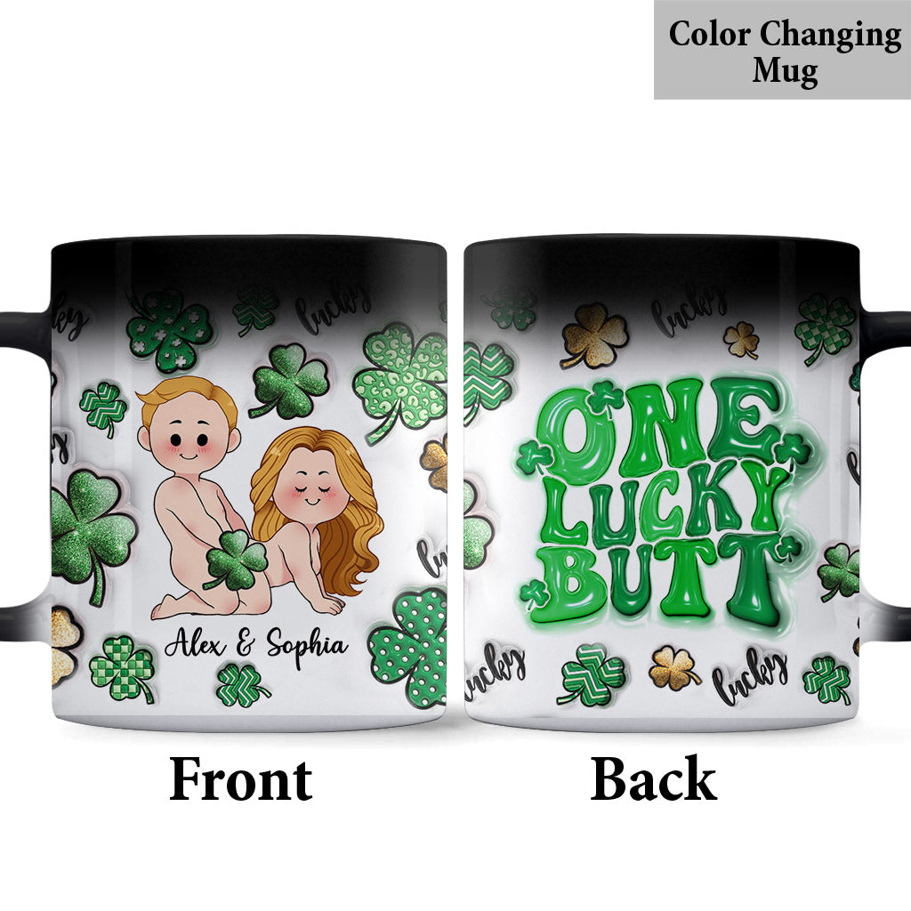 Ein Glücksgriff, ein Glücksklee, ein freches Kleeblatt – personalisierte Tasse für Paare
