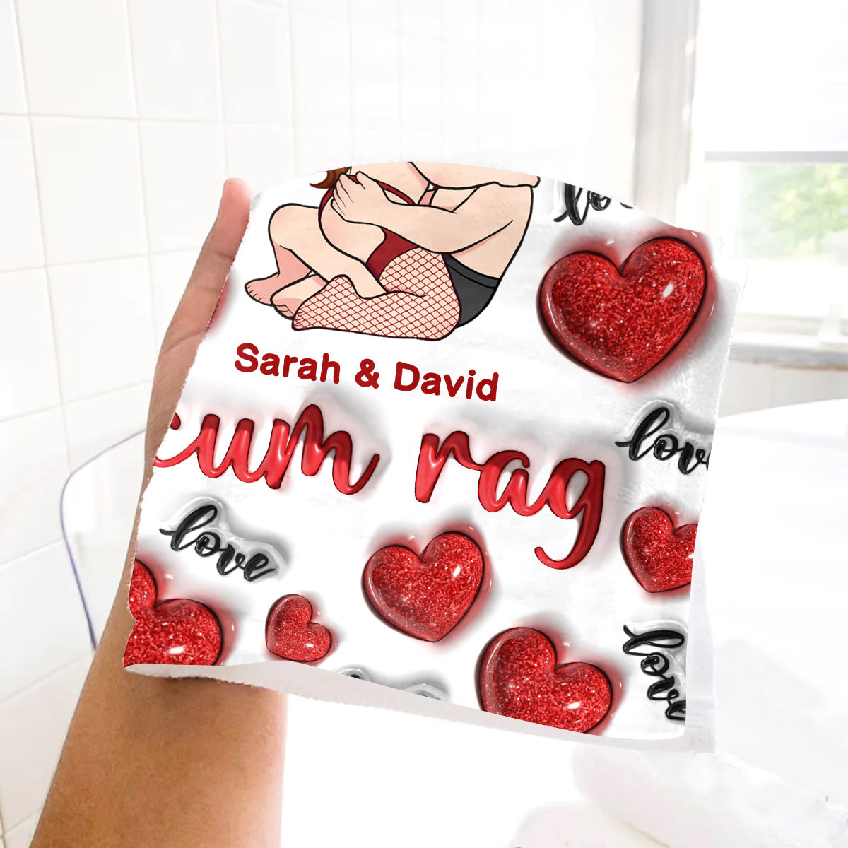 Ich liebe dich – Personalisiertes Handtuch für Paare