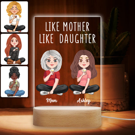 Wie die Mutter, so die Tochter – Personalisierte, mutterförmige Plakettenleuchte