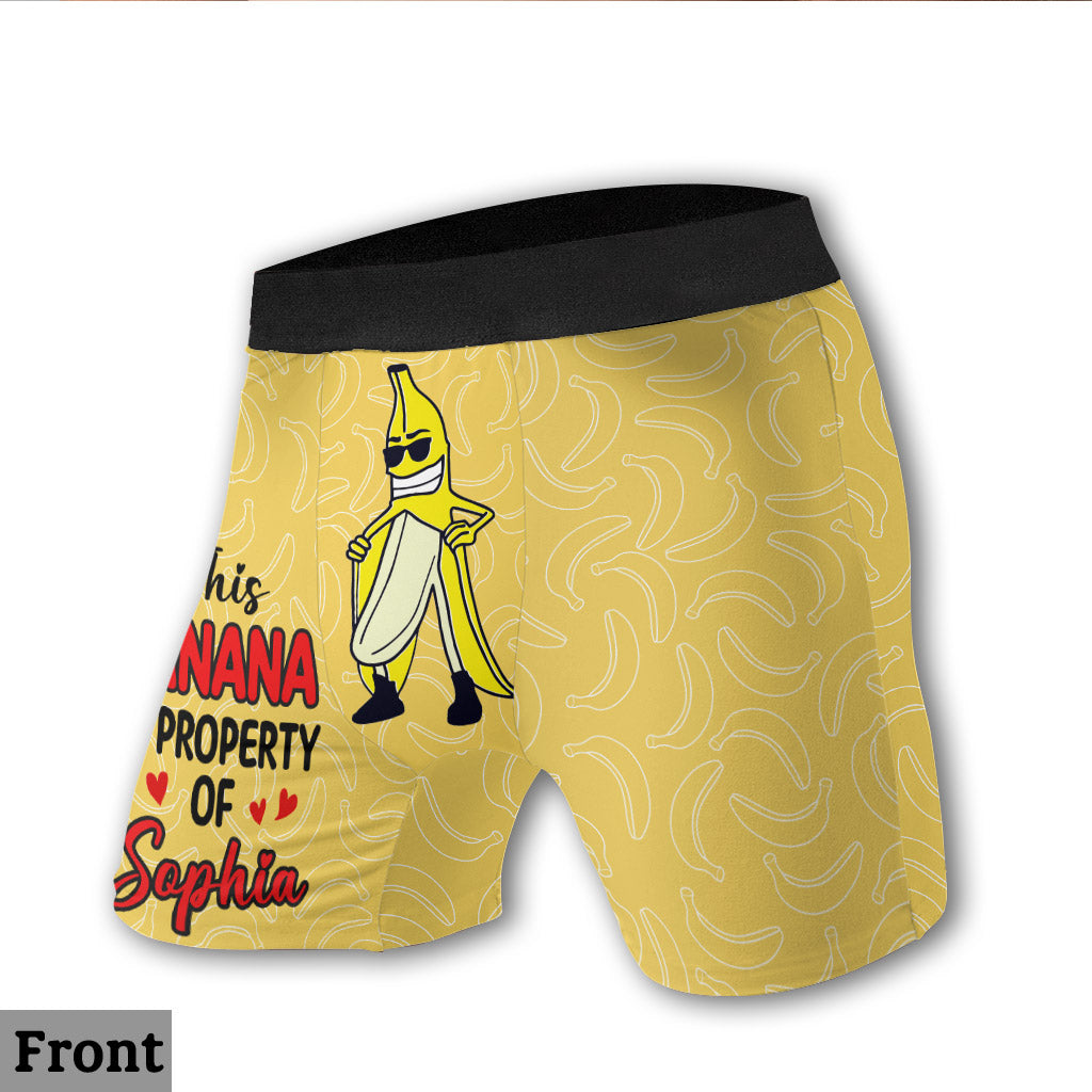 Diese Banane ist Eigentum von - Personalisierte Boxershorts für Paare