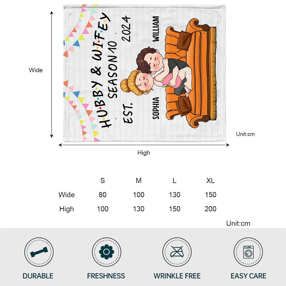 Ehemann & Ehefrau – Personalisierte Decke für Ehemann und Ehefrau