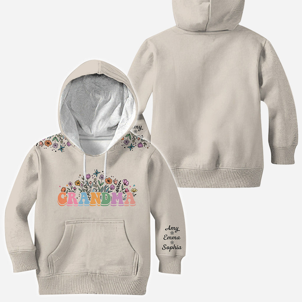 Blume mit beliebigem Titel - Personalisiertes Oma-Shirt