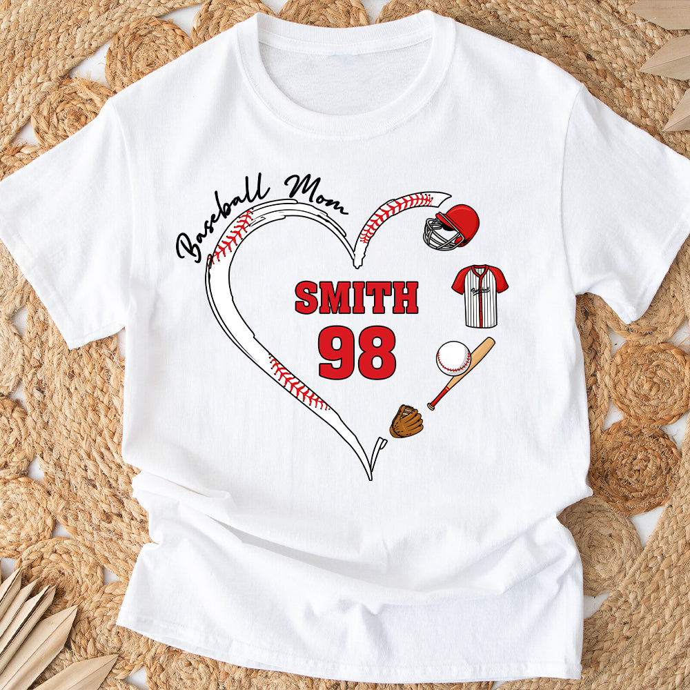 Baseball-Mama – Personalisiertes Baseball-T-Shirt und Hoodie