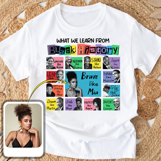 Was wir aus der Geschichte der Schwarzen lernen – Personalisiertes T-Shirt und Hoodie für Afroamerikaner