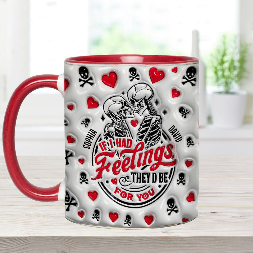 Wenn ich Gefühle hätte, wären sie für dich – Personalisierte Tasse für Paare